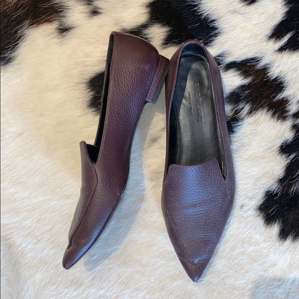 Everlane - The Boss Flat in Burgundy